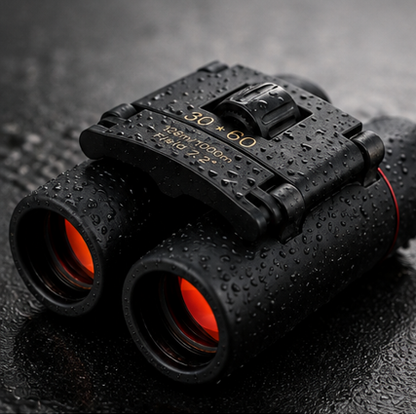 Compact Zoom Binoculars 30x60 - Foldable HD Binoculars for Hiking, Concerts & Bird Watching